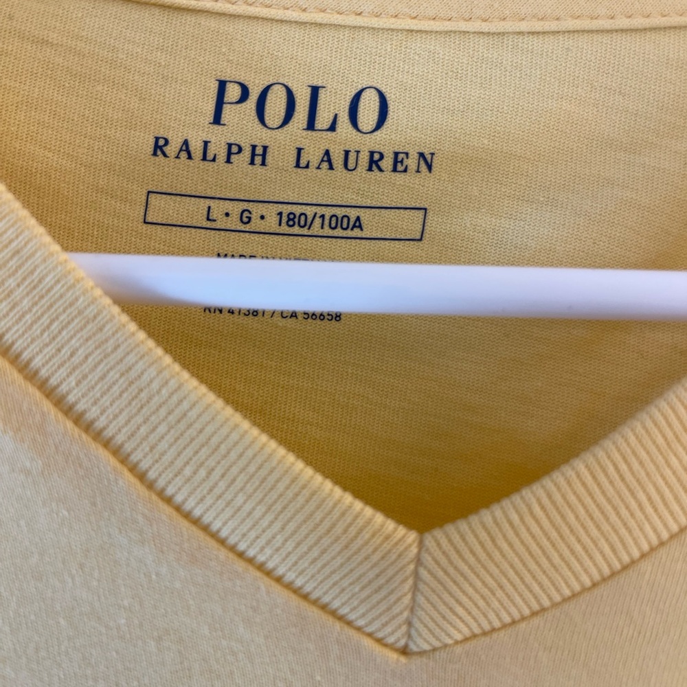 Polo by Ralph Lauren Men's Short Sleeve Yellow Tee - Picture 2 of 2